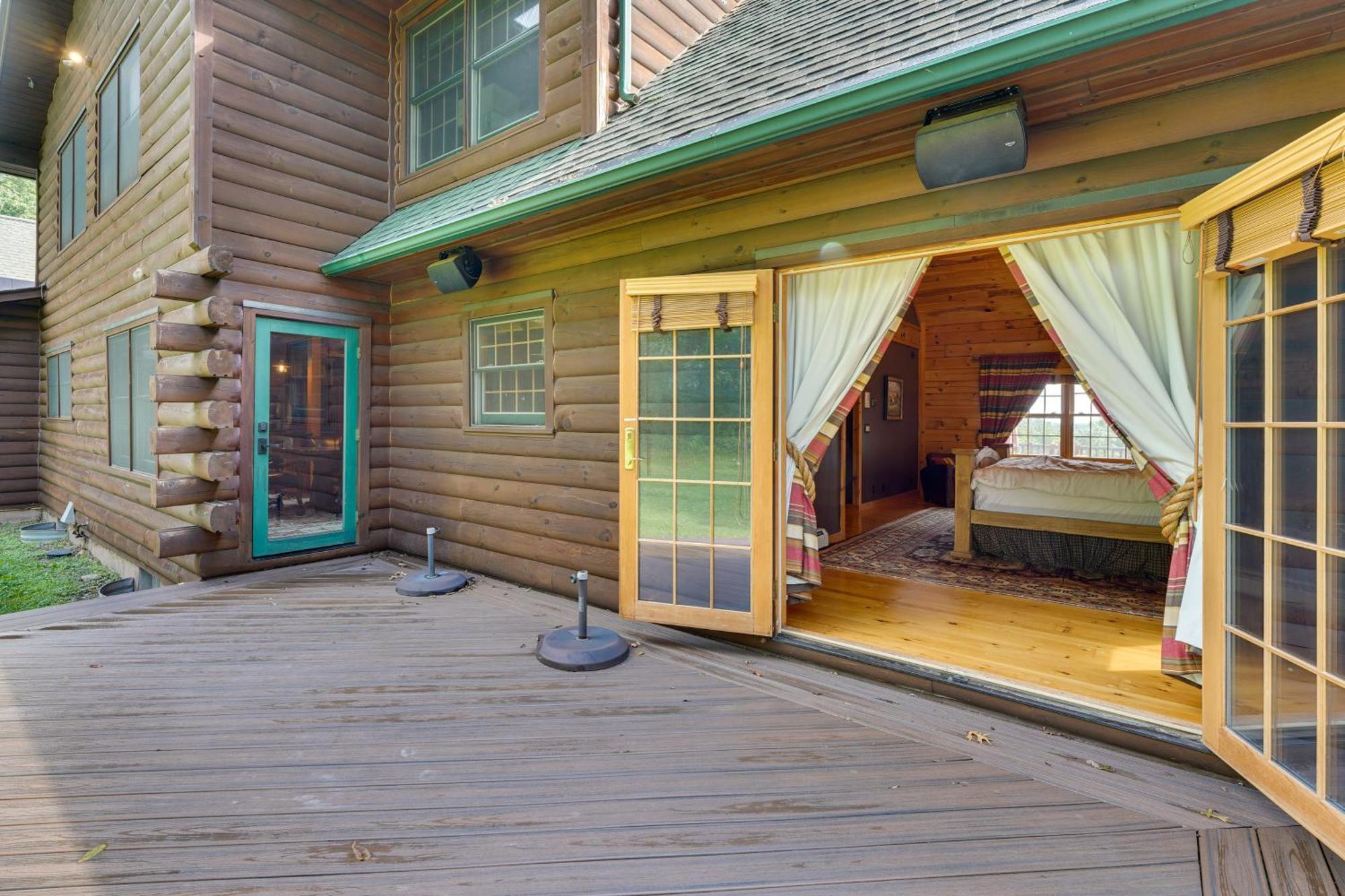 Luxury Log Cabin With Ev Charger And Mtn Views! Blairstown Exterior photo
