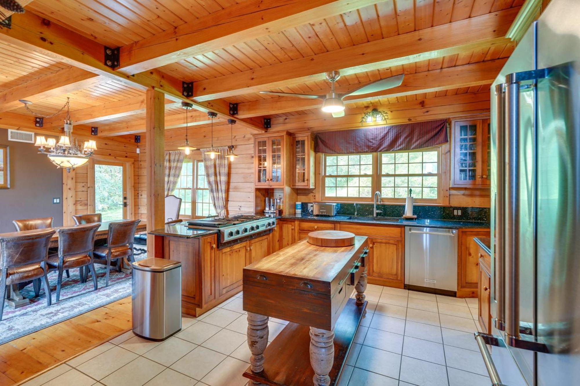 Luxury Log Cabin With Ev Charger And Mtn Views! Blairstown Exterior photo